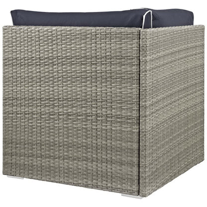 Modway Outlet Repose Outdoor Patio Corner by Modway  Outdoor Furniture Furniture Light Gray Navy - EEI-2956-LGR-NAV