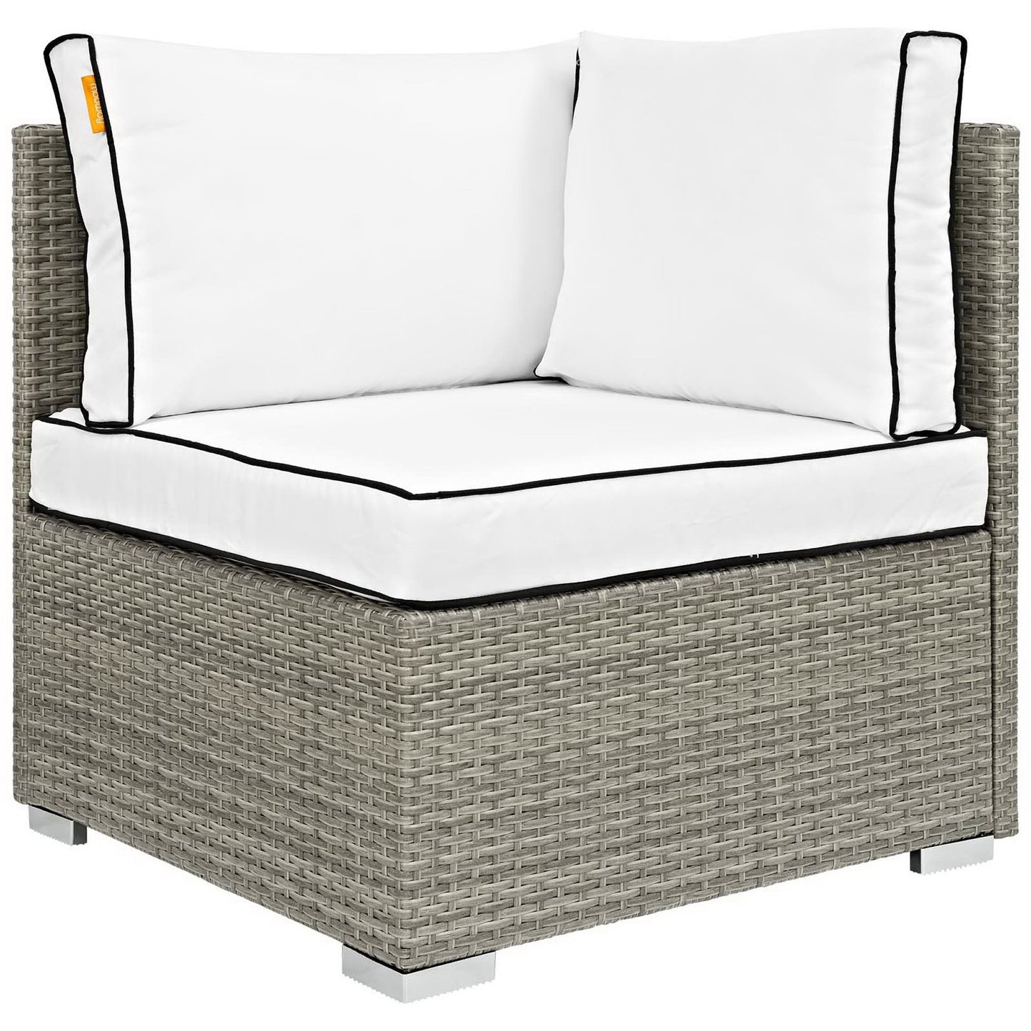 Modway Outlet Repose Outdoor Patio Corner by Modway  Outdoor Furniture Furniture Light Gray White - EEI-2956-LGR-WHI