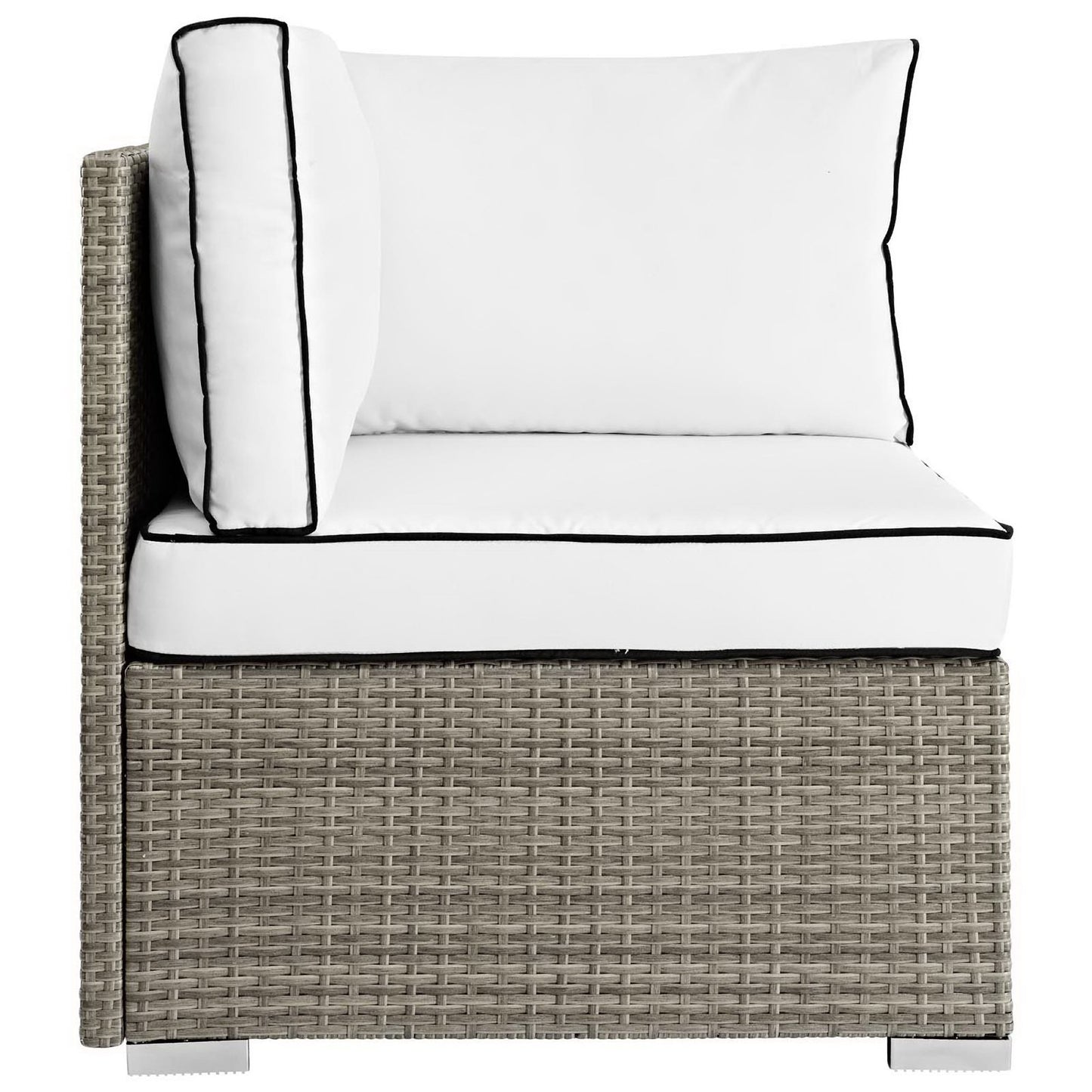 Modway Outlet Repose Outdoor Patio Corner by Modway  Outdoor Furniture Furniture Light Gray White - EEI-2956-LGR-WHI