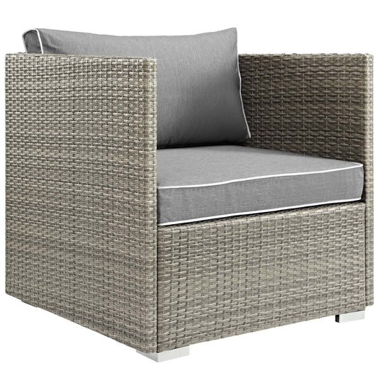 Modway Outlet Repose Outdoor Patio Armchair by Modway  Outdoor Furniture Furniture Light Gray Gray - EEI-2960-LGR-GRY