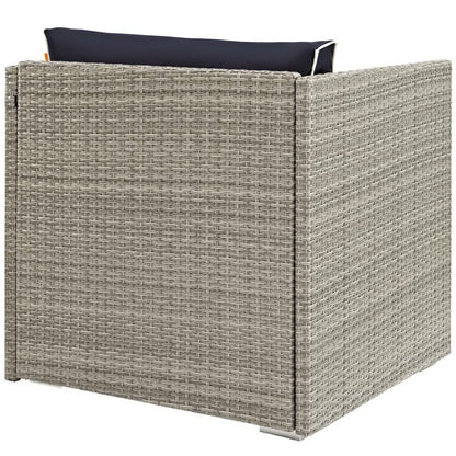 Modway Outlet Repose Outdoor Patio Armchair by Modway  Outdoor Furniture Furniture Light Gray Navy - EEI-2960-LGR-NAV