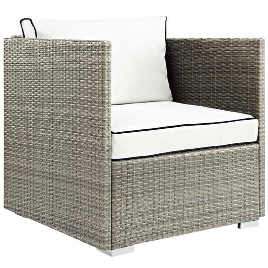 Modway Outlet Repose Outdoor Patio Armchair by Modway  Outdoor Furniture Furniture Light Gray White - EEI-2960-LGR-WHI