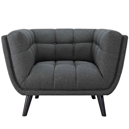 Modway Outlet Bestow 2 Piece Upholstered Fabric Armchair Set by Modway  Living Room Furniture Gray - EEI-2982-GRY-SET