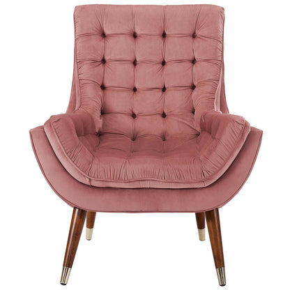 Modway Outlet Suggest Button Tufted Performance Velvet Lounge Chair by Modway  Living Room Furniture Dusty Rose - EEI-3001-DUS