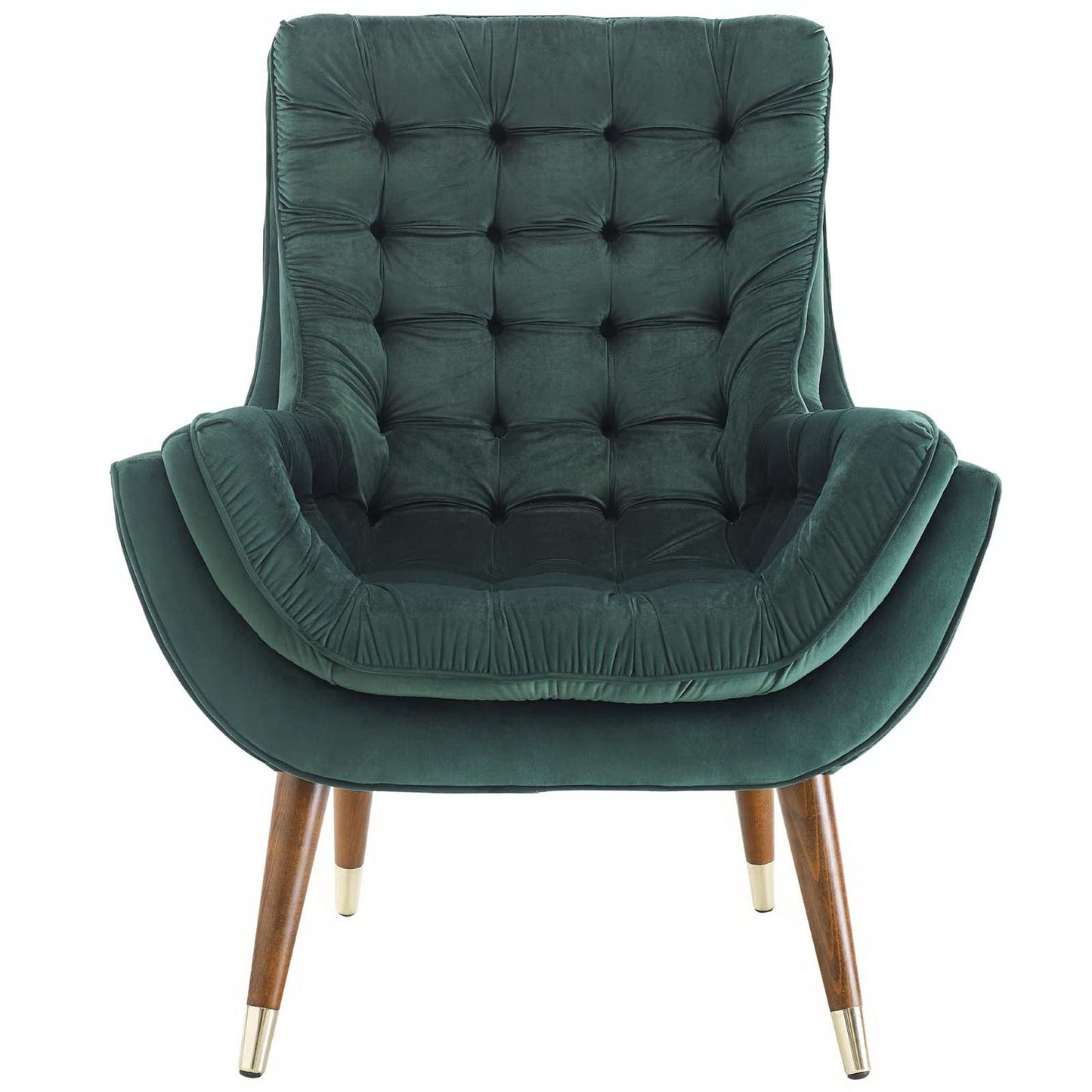 Modway Outlet Suggest Button Tufted Performance Velvet Lounge Chair by Modway  Living Room Furniture Green - EEI-3001-GRN
