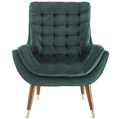 Modway Outlet Suggest Button Tufted Performance Velvet Lounge Chair by Modway  Living Room Furniture Green - EEI-3001-GRN