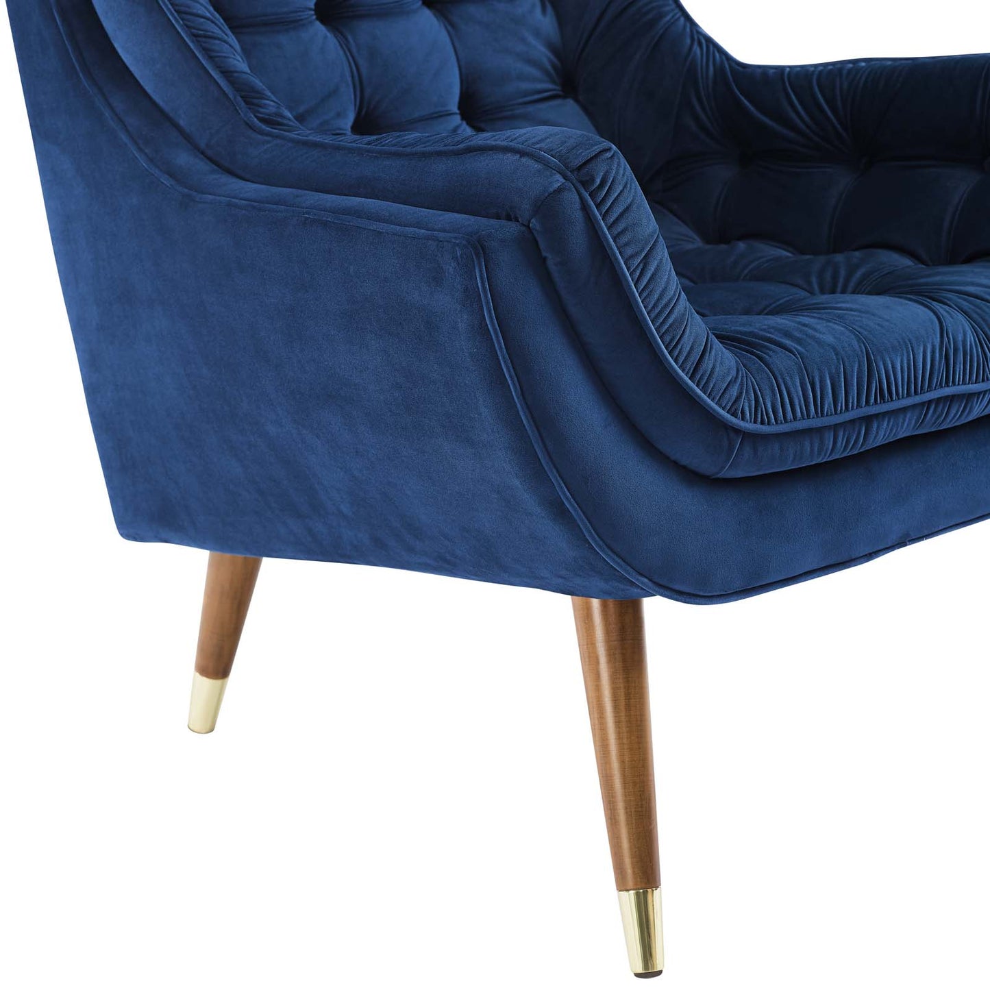 Modway Outlet Suggest Button Tufted Performance Velvet Lounge Chair by Modway  Living Room Furniture Navy - EEI-3001-NAV