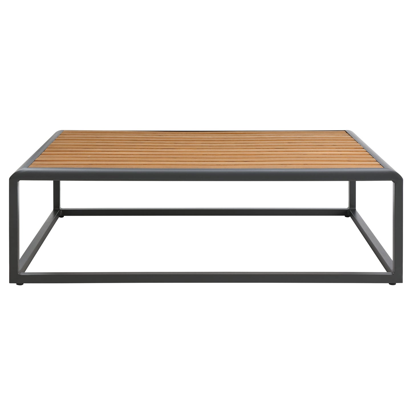 Modway Outlet Stance Outdoor Patio Aluminum Coffee Table by Modway  Outdoor Furniture Furniture Gray Natural - EEI-3021-GRY-NAT