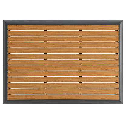 Modway Outlet Stance Outdoor Patio Aluminum Coffee Table by Modway  Outdoor Furniture Furniture Gray Natural - EEI-3021-GRY-NAT