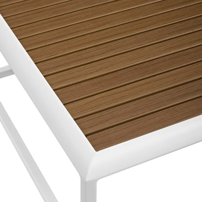 Modway - Stance Outdoor Patio Aluminum Coffee Table by Modway  Outdoor Furniture Bar and Dining Brown - EEI-3021-WHI-NAT