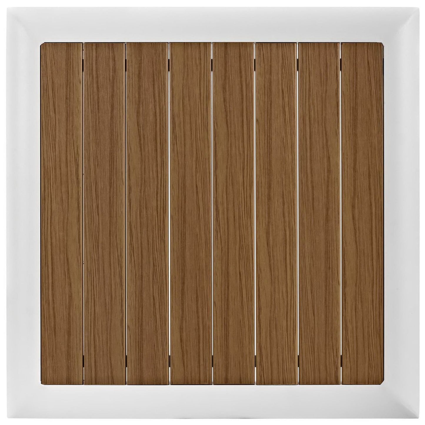 Modway Outlet Stance Outdoor Patio Aluminum Side Table by Modway  Outdoor Furniture Furniture White Natural - EEI-3022-WHI-NAT