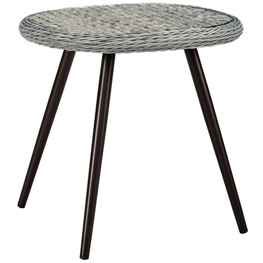 Modway Outlet Endeavor Outdoor Patio Wicker Rattan Side Table by Modway  Outdoor Furniture Furniture Gray - EEI-3025-GRY