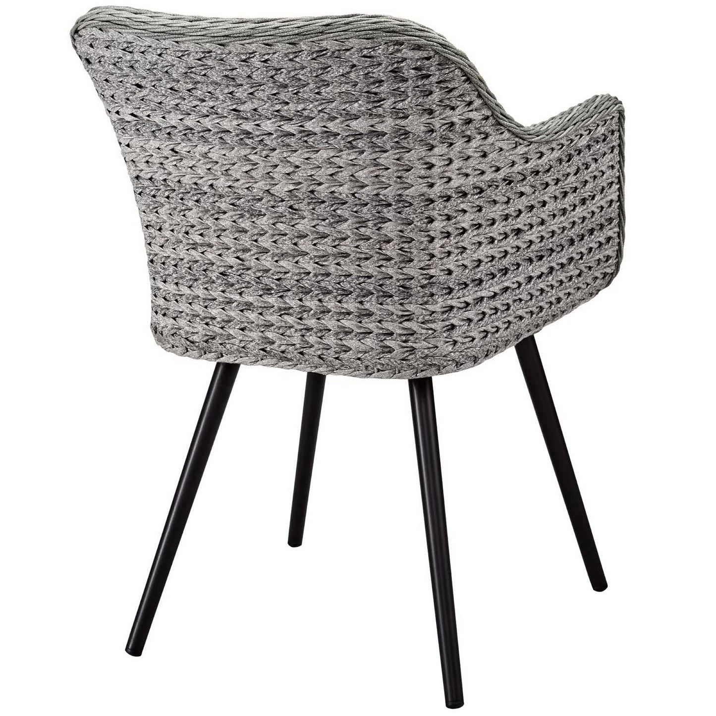 Modway Outlet Endeavor Outdoor Patio Wicker Rattan Dining Armchair by Modway  Outdoor Furniture Furniture Gray Gray - EEI-3028-GRY-GRY