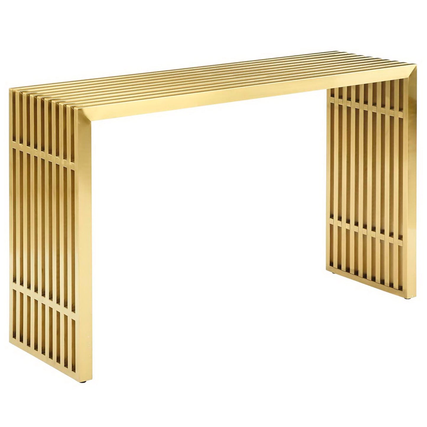 Modway Outlet Gridiron Stainless Steel Console Table by Modway  Living Room Furniture Gold - EEI-3036-GLD