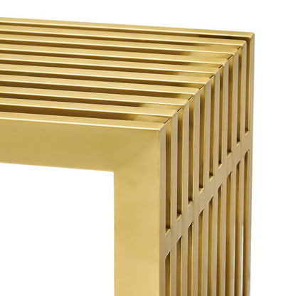 Modway Outlet Gridiron Stainless Steel Console Table by Modway  Living Room Furniture Gold - EEI-3036-GLD