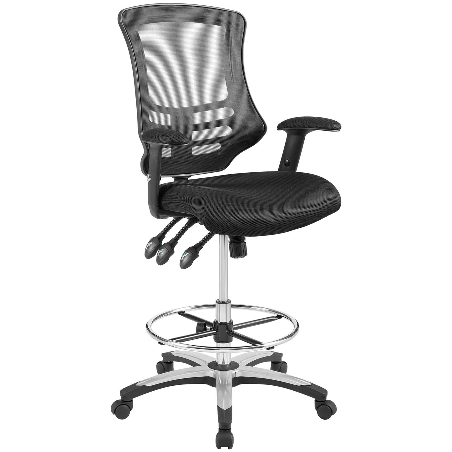 Modway - Calibrate Mesh Drafting Chair by Modway  Office Furniture Office Chairs Black - EEI-3043-BLK