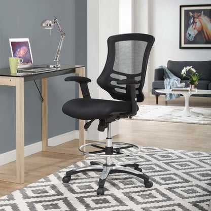 Modway - Calibrate Mesh Drafting Chair by Modway  Office Furniture Office Chairs Black - EEI-3043-BLK