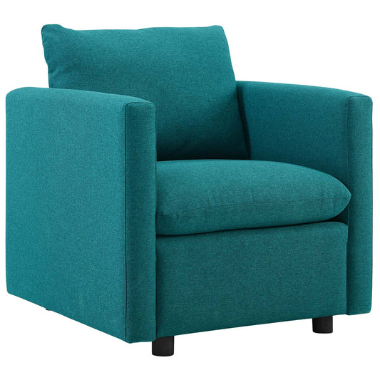 Modway Outlet Activate Upholstered Fabric Armchair by Modway  Living Room Furniture Teal - EEI-3045-TEA