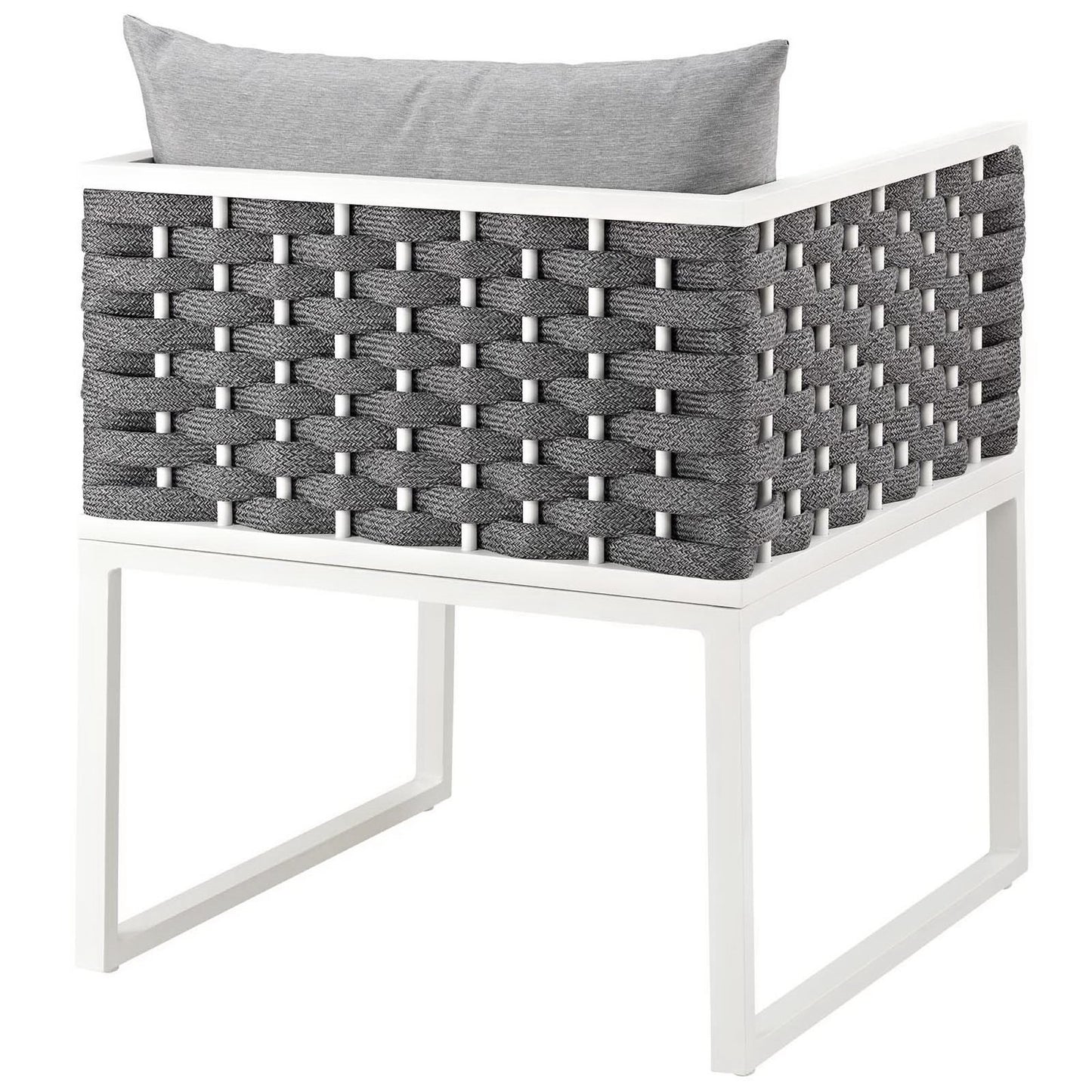 Modway Outlet Stance Outdoor Patio Aluminum Dining Armchair by Modway  Outdoor Furniture Furniture White Gray - EEI-3053-WHI-GRY