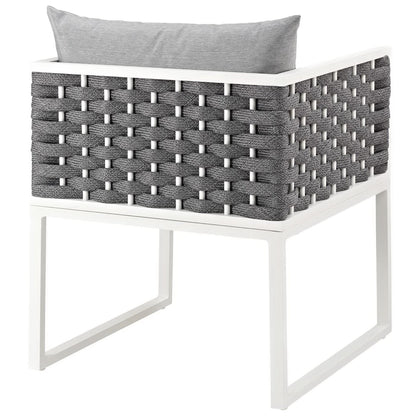 Modway Outlet Stance Outdoor Patio Aluminum Dining Armchair by Modway  Outdoor Furniture Furniture White Gray - EEI-3053-WHI-GRY