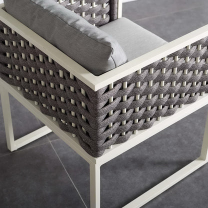 Modway Outlet Stance Outdoor Patio Aluminum Dining Armchair by Modway  Outdoor Furniture Furniture White Gray - EEI-3053-WHI-GRY