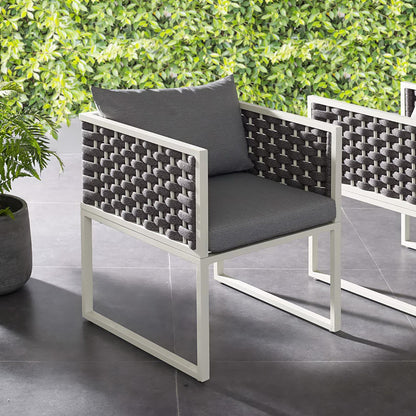 Modway Outlet Stance Outdoor Patio Aluminum Dining Armchair by Modway  Outdoor Furniture Furniture White Gray - EEI-3053-WHI-GRY