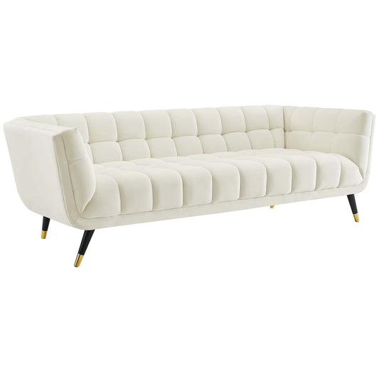 Modway Outlet Adept Performance Velvet Sofa by Modway  Living Room Furniture Ivory - EEI-3059-IVO
