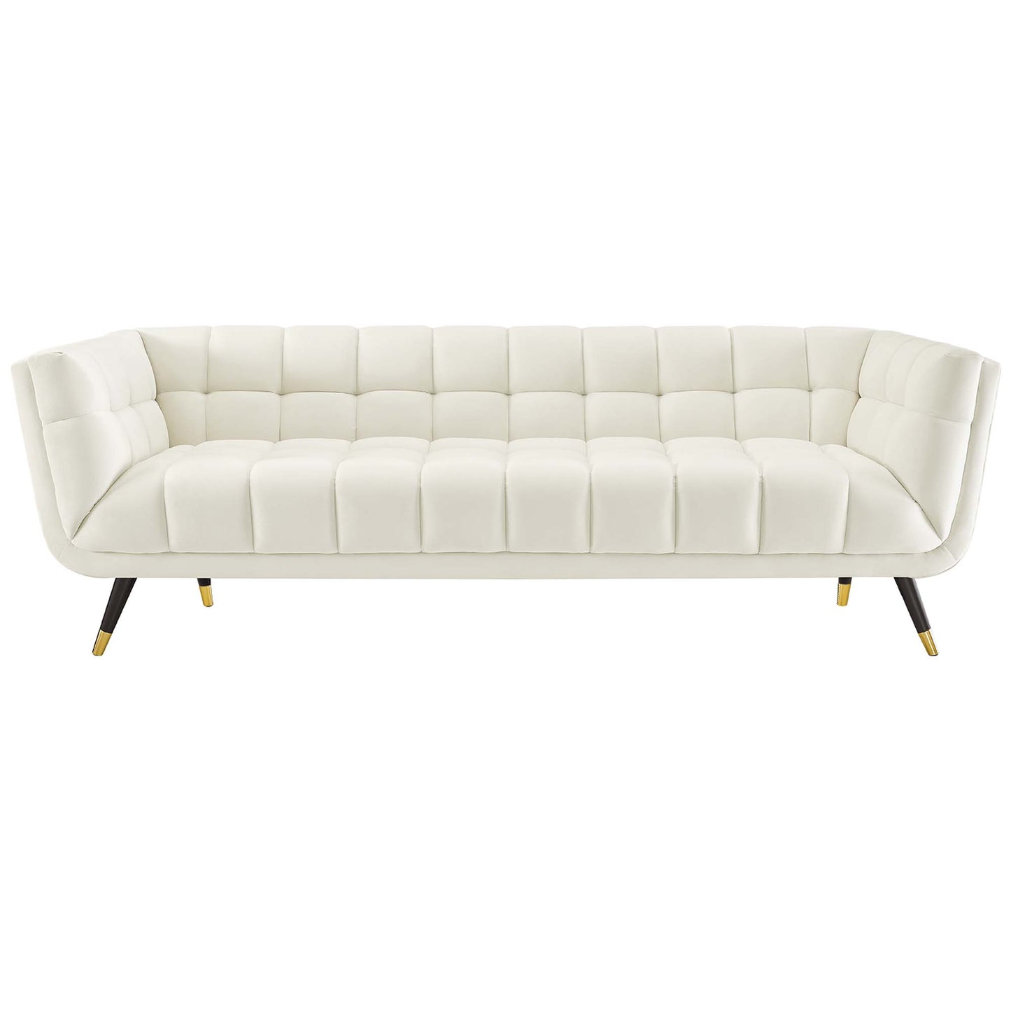 Modway Outlet Adept Performance Velvet Sofa by Modway  Living Room Furniture Ivory - EEI-3059-IVO