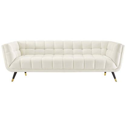 Modway Outlet Adept Performance Velvet Sofa by Modway  Living Room Furniture Ivory - EEI-3059-IVO