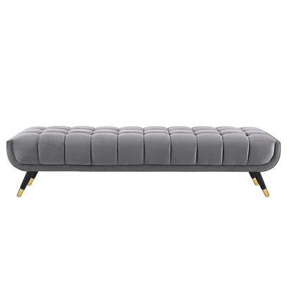 Modway Outlet Adept Performance Velvet Bench by Modway  Living Room Furniture Gray - EEI-3061-GRY