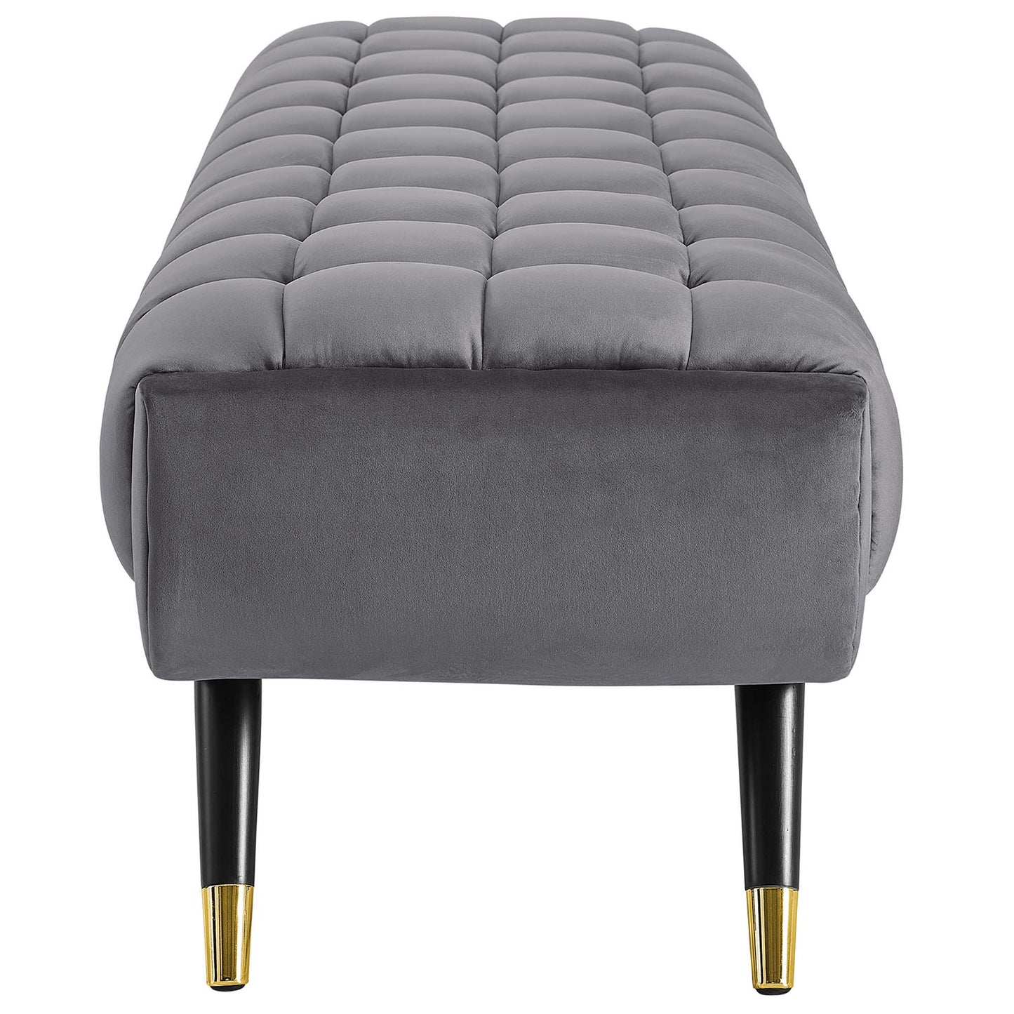 Modway Outlet Adept Performance Velvet Bench by Modway  Living Room Furniture Gray - EEI-3061-GRY