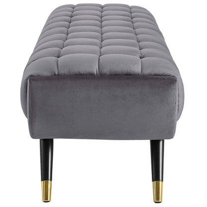 Modway Outlet Adept Performance Velvet Bench by Modway  Living Room Furniture Gray - EEI-3061-GRY