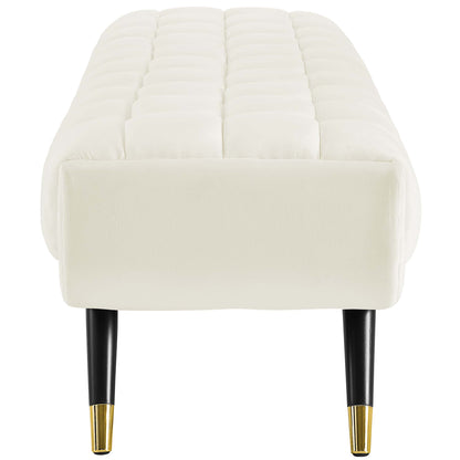 Modway Outlet Adept Performance Velvet Bench by Modway  Living Room Furniture Ivory - EEI-3061-IVO