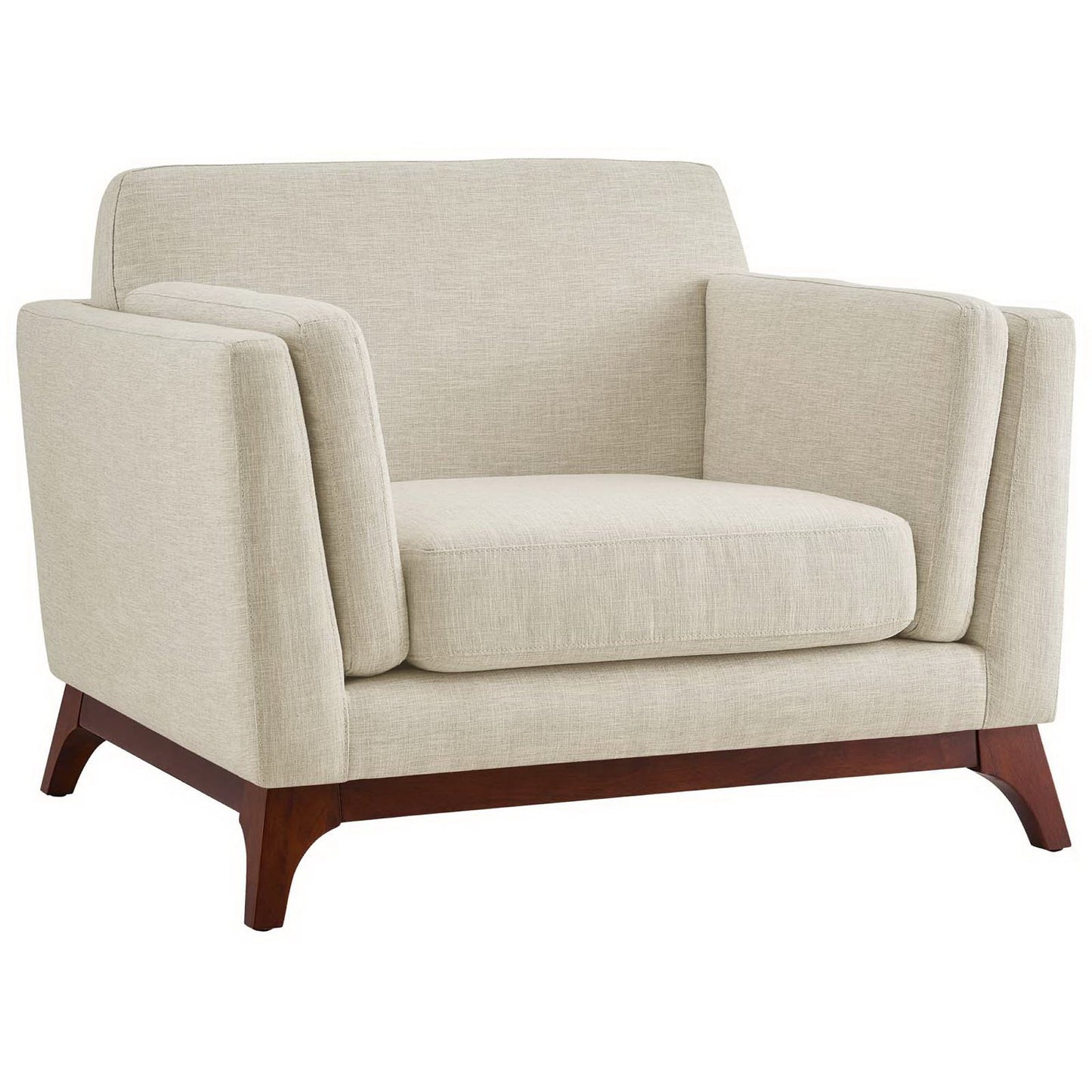 Modway - Chance Upholstered Fabric Armchair by Modway  Living Room Sofas and Armchairs Brown - EEI-3063-BEI