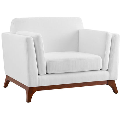 Modway Outlet Chance Upholstered Fabric Armchair by Modway  Living Room Furniture White - EEI-3063-WHI