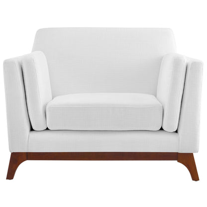 Modway Outlet Chance Upholstered Fabric Armchair by Modway  Living Room Furniture White - EEI-3063-WHI