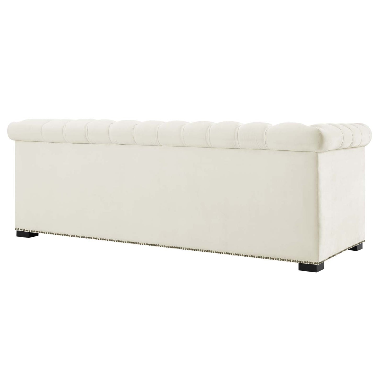 Modway Outlet Heritage Performance Velvet Sofa by Modway  Living Room Furniture Ivory - EEI-3064-IVO