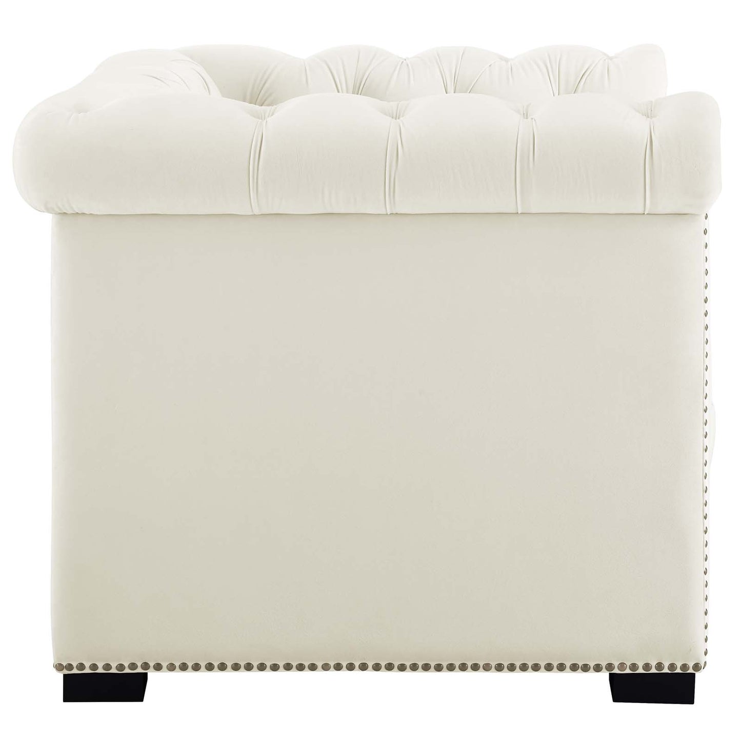 Modway Outlet Heritage Performance Velvet Armchair by Modway  Living Room Furniture Ivory - EEI-3065-IVO