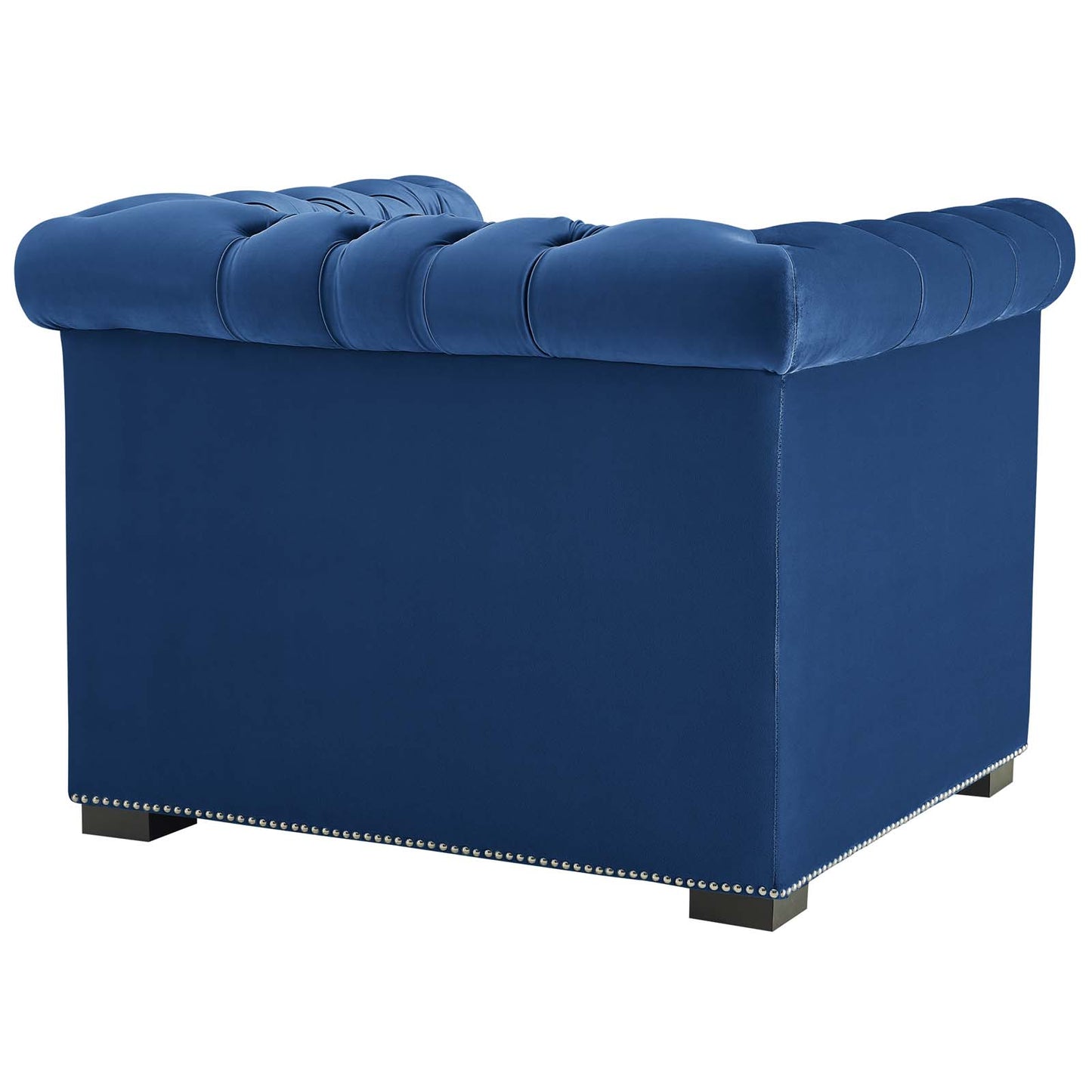 Modway Outlet Heritage Performance Velvet Armchair by Modway  Living Room Furniture Midnight Blue - EEI-3065-MID