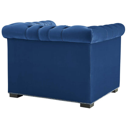 Modway Outlet Heritage Performance Velvet Armchair by Modway  Living Room Furniture Midnight Blue - EEI-3065-MID