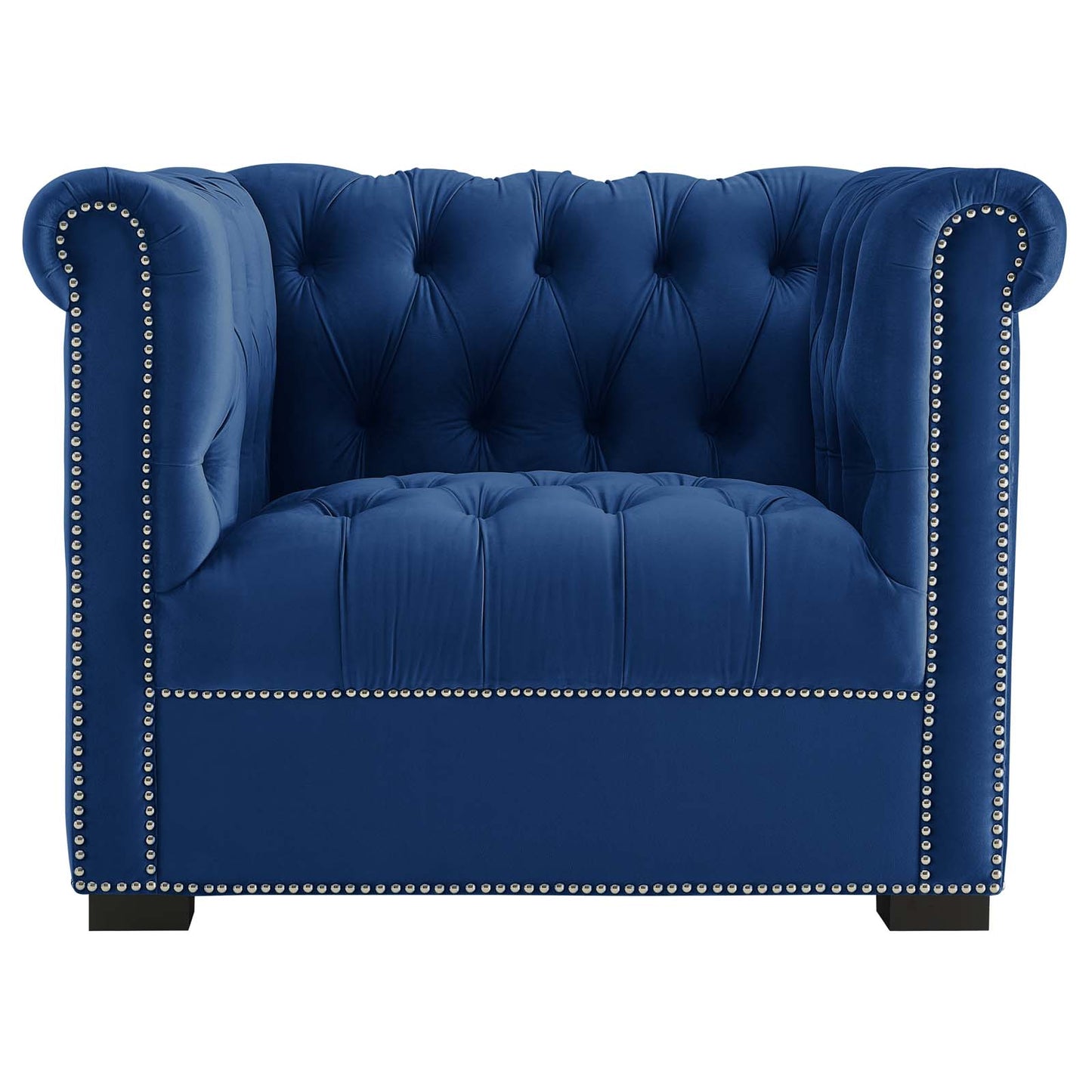 Modway Outlet Heritage Performance Velvet Armchair by Modway  Living Room Furniture Midnight Blue - EEI-3065-MID