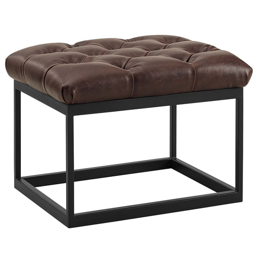Modway Outlet Cherish Antique Button Tufted Faux Leather Ottoman by Modway  Living Room Furniture Brown - EEI-3066-BRN