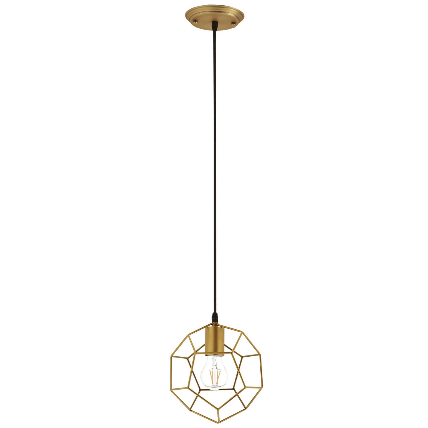 Modway Outlet Pique Gold Metal Ceiling Fixture by Modway  Lighting Lighting  - EEI-3088