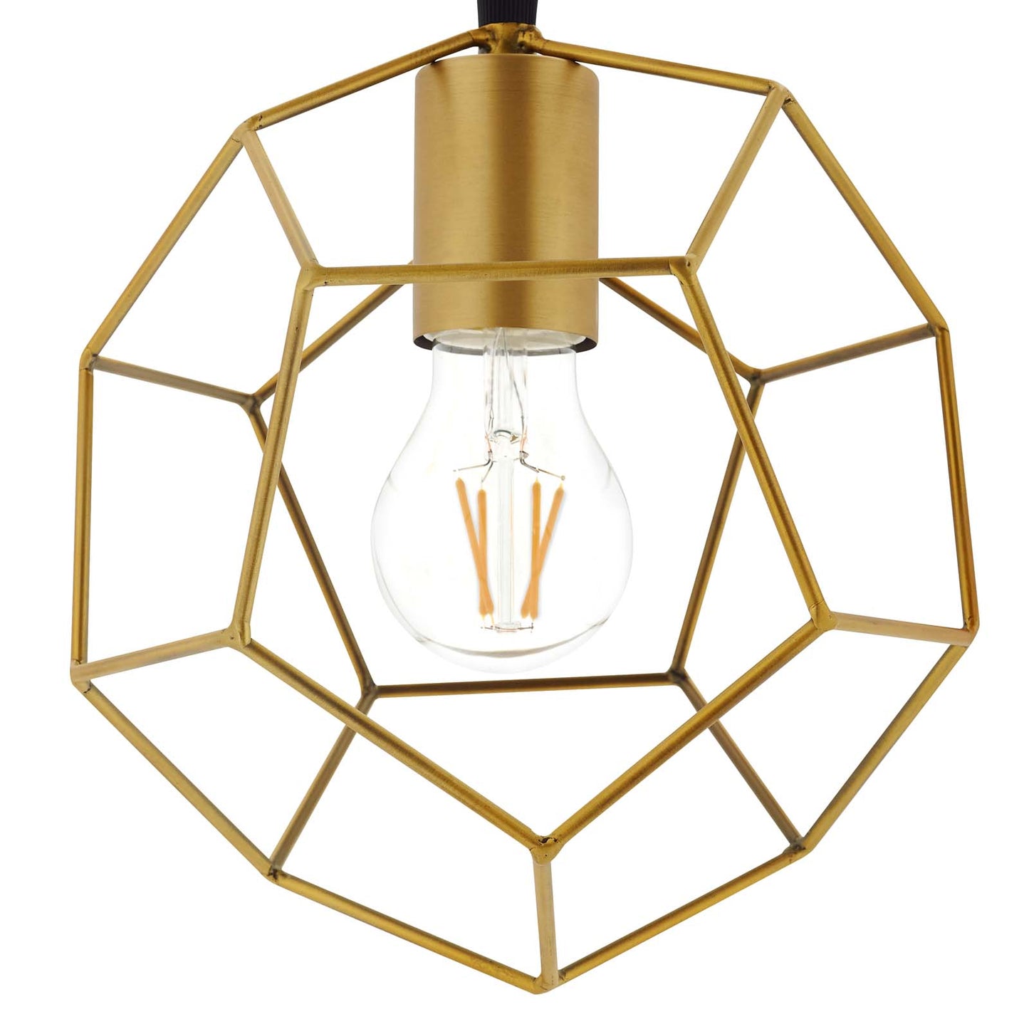 Modway Outlet Pique Gold Metal Ceiling Fixture by Modway  Lighting Lighting  - EEI-3088