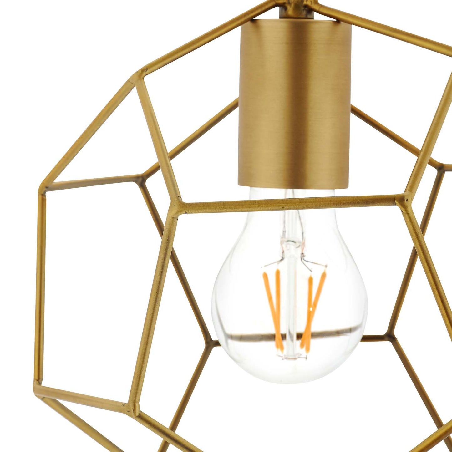 Modway Outlet Pique Gold Metal Ceiling Fixture by Modway  Lighting Lighting  - EEI-3088