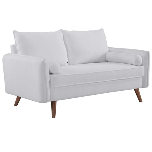 Modway Outlet Revive Upholstered Fabric Loveseat by Modway  Living Room Furniture White - EEI-3091-WHI