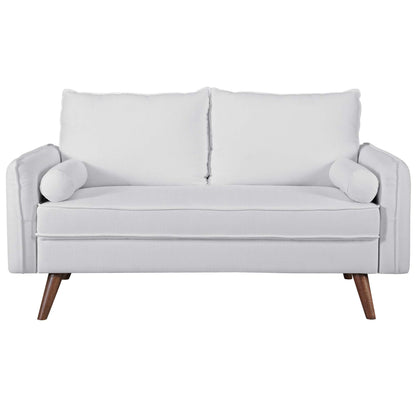 Modway Outlet Revive Upholstered Fabric Loveseat by Modway  Living Room Furniture White - EEI-3091-WHI