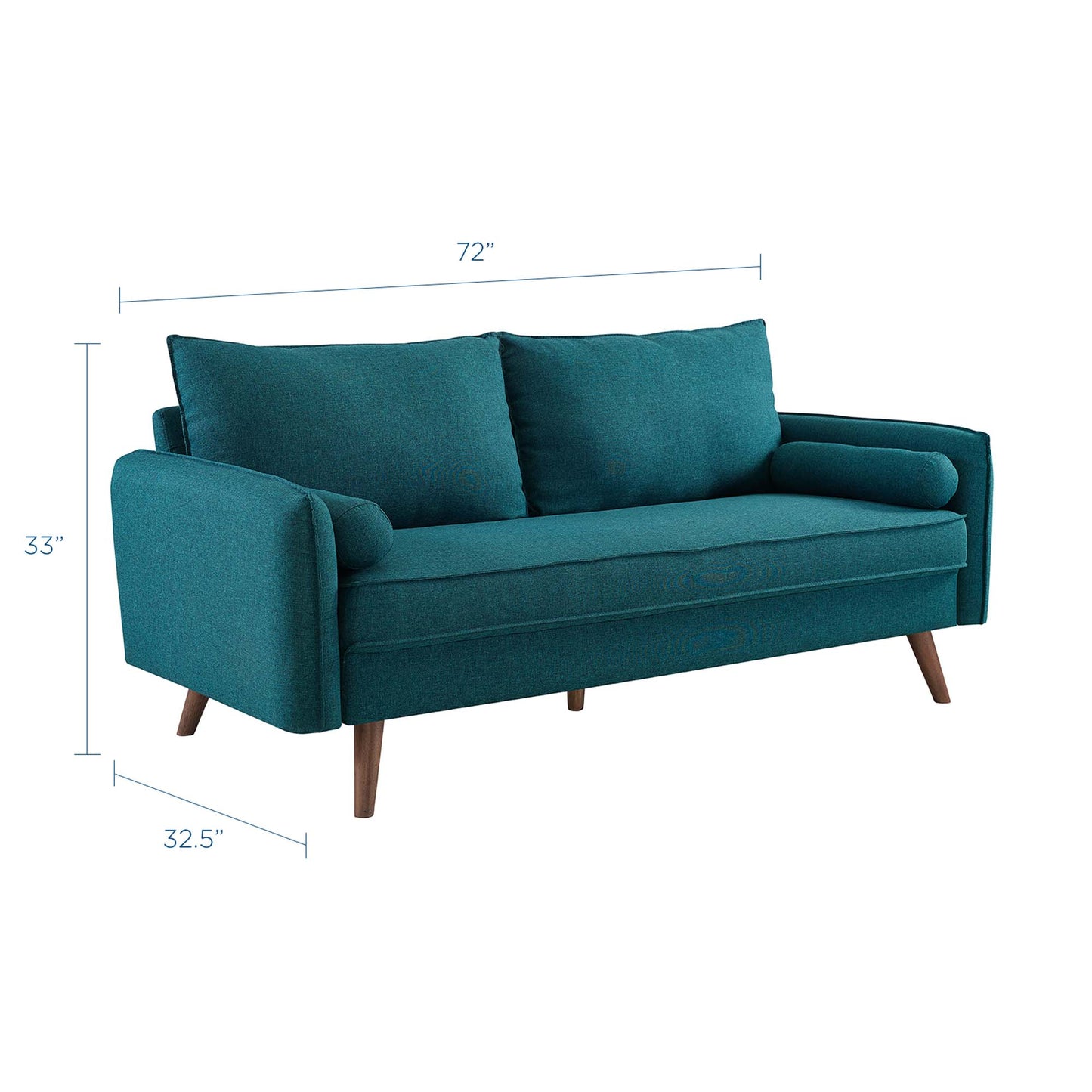 Modway - Revive Upholstered Fabric Sofa by Modway  Living Room Sofas and Armchairs Blue - EEI-3092-TEA
