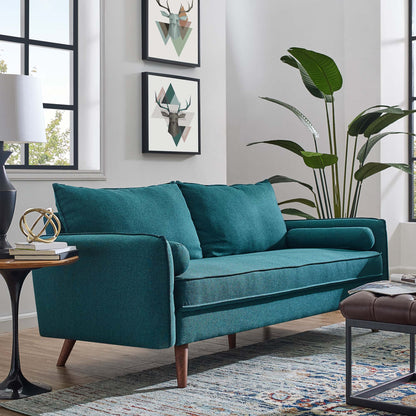 Modway - Revive Upholstered Fabric Sofa by Modway  Living Room Sofas and Armchairs Blue - EEI-3092-TEA