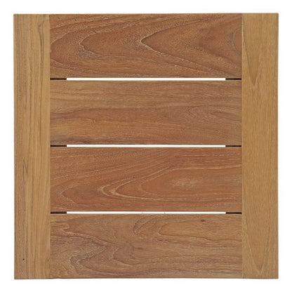 Modway - Bayport 3 Piece Outdoor Patio Teak Set by Modway  Outdoor Furniture Sofa Sectionals White - EEI-3112-NAT-WHI-SET